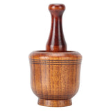 Wooden Grinding Bowl Household Kitchen Manual Garlic Ginger Spices Grinder Mortar Pestle Set