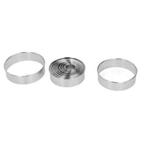 12PCS/Set Stainless Steel Mousse Ring Round Cake Mold Fondant Cookies Cutting Mold Baking Tool