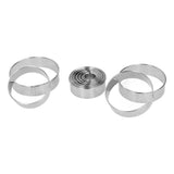 12PCS/Set Stainless Steel Mousse Ring Round Cake Mold Fondant Cookies Cutting Mold Baking Tool