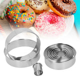 12PCS/Set Stainless Steel Mousse Ring Round Cake Mold Fondant Cookies Cutting Mold Baking Tool - Extra Image