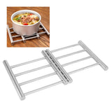 Stainless Steel Retractable Pot Pad Insulation Mats Heat Resistant Placemat Kitchen Gadget - Extra Image