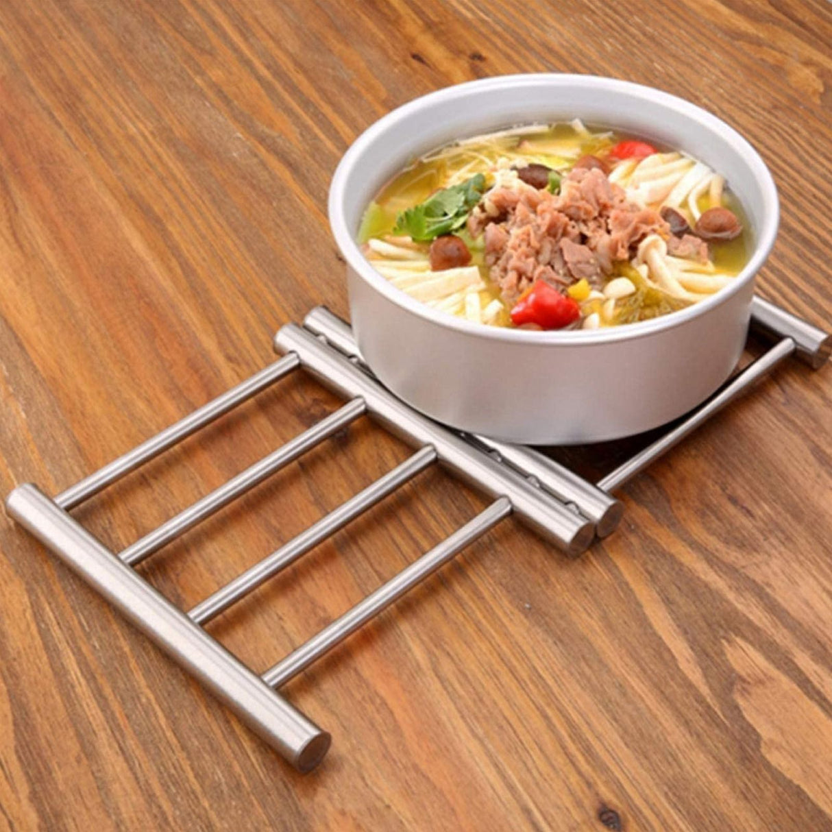 Stainless Steel Retractable Pot Pad Insulation Mats Heat Resistant Placemat Kitchen Gadget