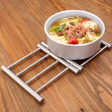 Stainless Steel Retractable Pot Pad Insulation Mats Heat Resistant Placemat Kitchen Gadget - Extra Image
