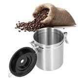 1.5L 304 Stainless Steel Coffee Beans Tea Canister Sealed Food Storage Container with SpoonStainless Steel Color - Extra Image