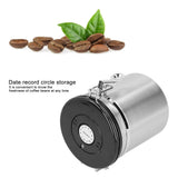1.5L 304 Stainless Steel Coffee Beans Tea Canister Sealed Food Storage Container with SpoonStainless Steel Color - Extra Image