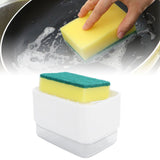 Dish Soap Dispenser Press Type Automatic Liquid Soap Dispenser for Kitchen Sink CountertopWhite