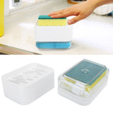 Dish Soap Dispenser Press Type Automatic Liquid Soap Dispenser for Kitchen Sink CountertopWhite