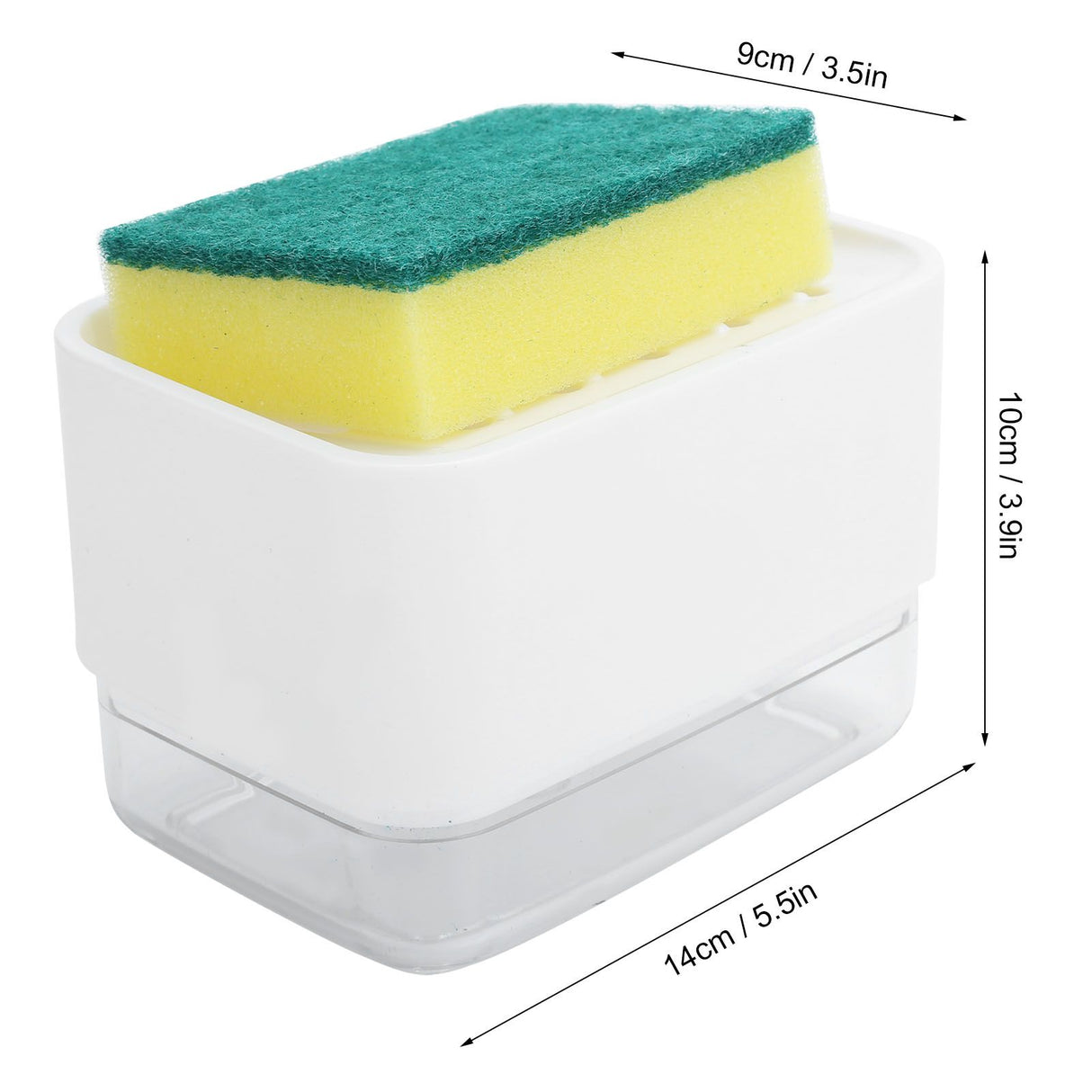 Dish Soap Dispenser Press Type Automatic Liquid Soap Dispenser for Kitchen Sink CountertopWhite