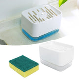 Dish Soap Dispenser Press Type Automatic Liquid Soap Dispenser for Kitchen Sink CountertopWhite - Extra Image