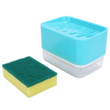 Dish Soap Dispenser Press Type Automatic Liquid Soap Dispenser for Kitchen Sink CountertopGreen - Rear View