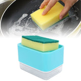 Dish Soap Dispenser Press Type Automatic Liquid Soap Dispenser for Kitchen Sink CountertopGreen - Extra Image