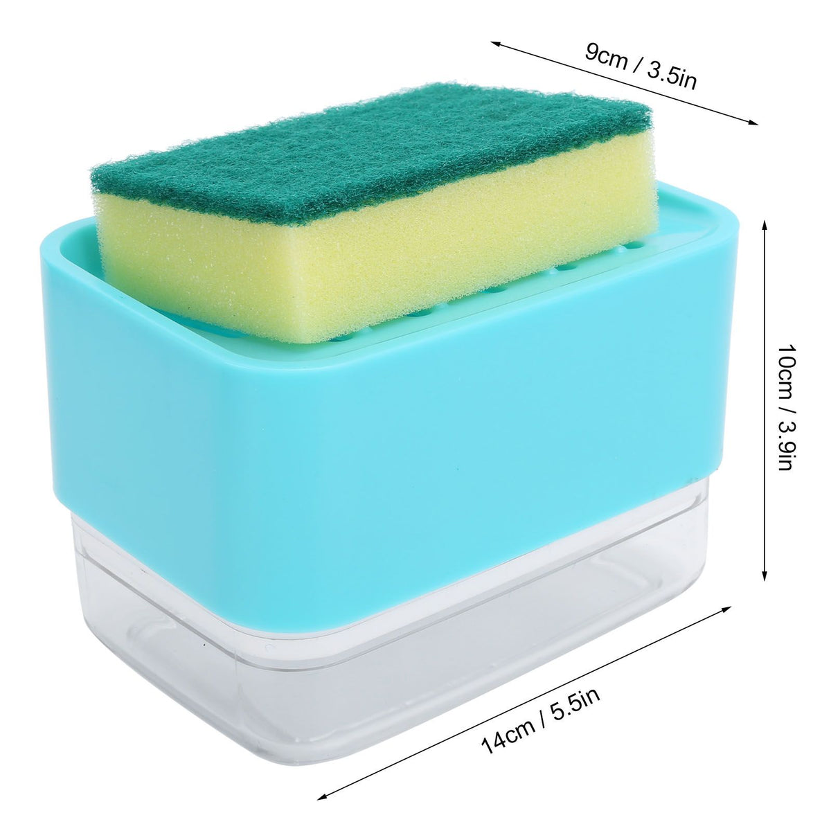 Dish Soap Dispenser Press Type Automatic Liquid Soap Dispenser for Kitchen Sink CountertopGreen