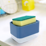Dish Soap Dispenser Press Type Automatic Liquid Soap Dispenser for Kitchen Sink CountertopBlue