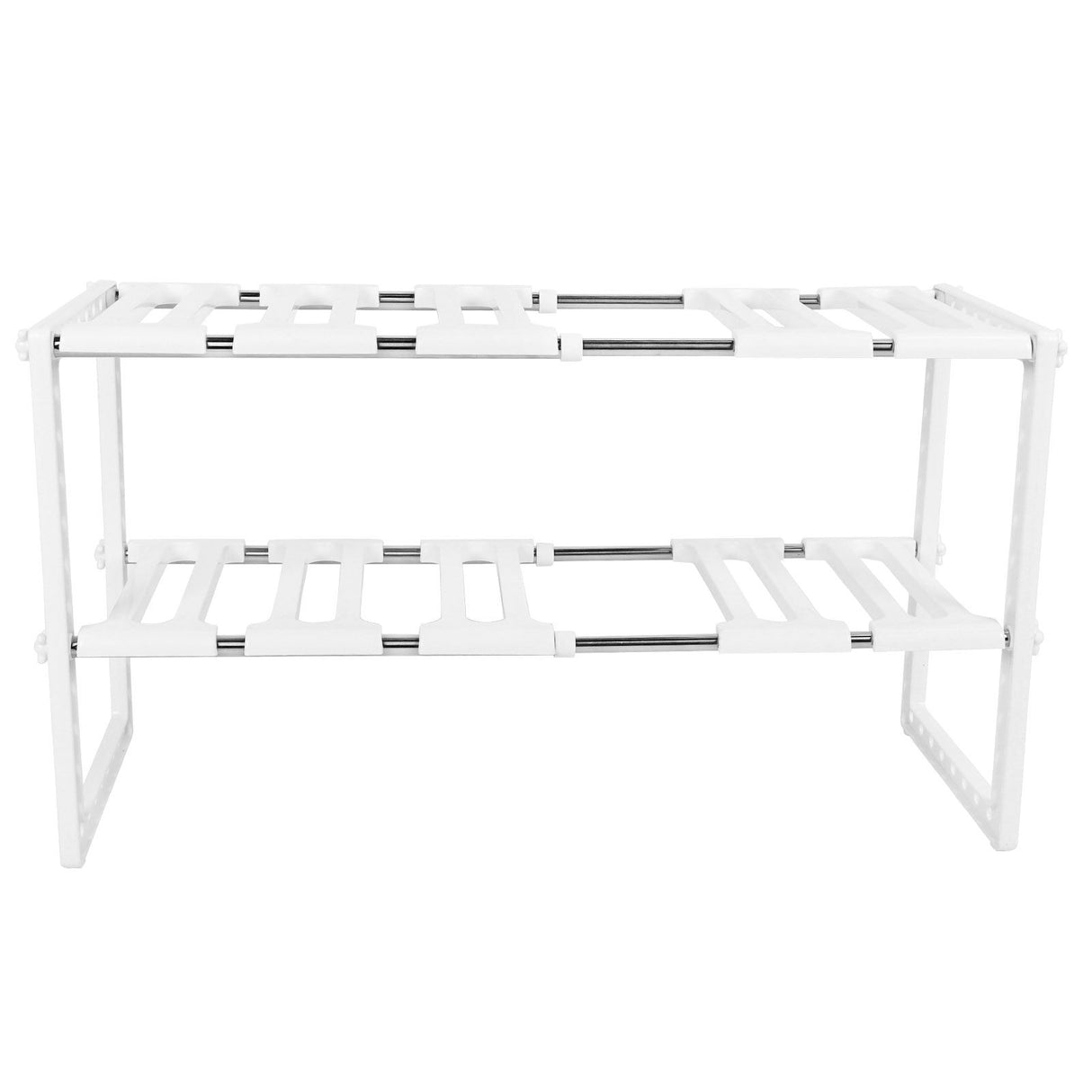 2‑Tier Sink Rack Cabinet Organizer Storage Telescopic Shelf Kitchen Bathroom Holder
