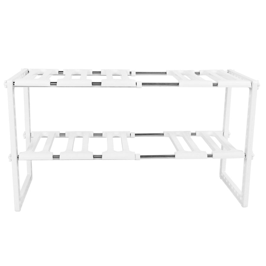 2‑Tier Sink Rack Cabinet Organizer Storage Telescopic Shelf Kitchen Bathroom Holder