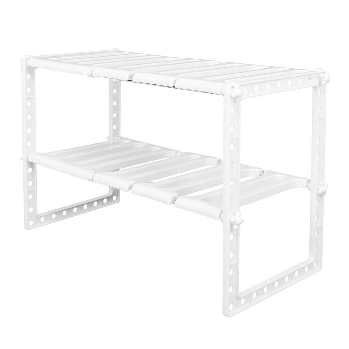 2‑Tier Sink Rack Cabinet Organizer Storage Telescopic Shelf Kitchen Bathroom Holder