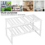 2‑Tier Sink Rack Cabinet Organizer Storage Telescopic Shelf Kitchen Bathroom Holder