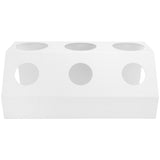 Soda Bottle Drainer Tabletop 3 Holes Bottles Draining Rack with Pad for Kitchen Dining RoomWhite - Front View