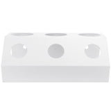 Soda Bottle Drainer Tabletop 3 Holes Bottles Draining Rack with Pad for Kitchen Dining RoomWhite - Top-Down View