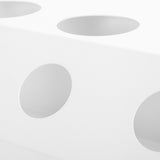 Soda Bottle Drainer Tabletop 3 Holes Bottles Draining Rack with Pad for Kitchen Dining RoomWhite - Extra Image