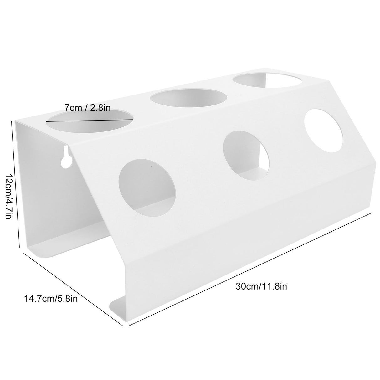 Soda Bottle Drainer Tabletop 3 Holes Bottles Draining Rack with Pad for Kitchen Dining RoomWhite