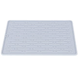 Silicone Draining Pad Non Slip Soda Bottles Drying Rack Mat Kitchen Accessories Gray(2 Hole Drain Rack Mat )