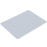 Silicone Draining Pad Non Slip Soda Bottles Drying Rack Mat Kitchen Accessories Gray(2 Hole Drain Rack Mat )