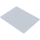 Silicone Draining Pad Non Slip Soda Bottles Drying Rack Mat Kitchen Accessories Gray(2 Hole Drain Rack Mat ) - Top-Down View