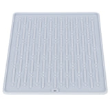 Silicone Draining Pad Non Slip Soda Bottles Drying Rack Mat Kitchen Accessories Gray(2 Hole Drain Rack Mat )