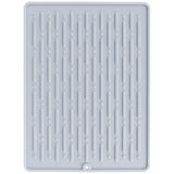 Silicone Draining Pad Non Slip Soda Bottles Drying Rack Mat Kitchen Accessories Gray(2 Hole Drain Rack Mat )