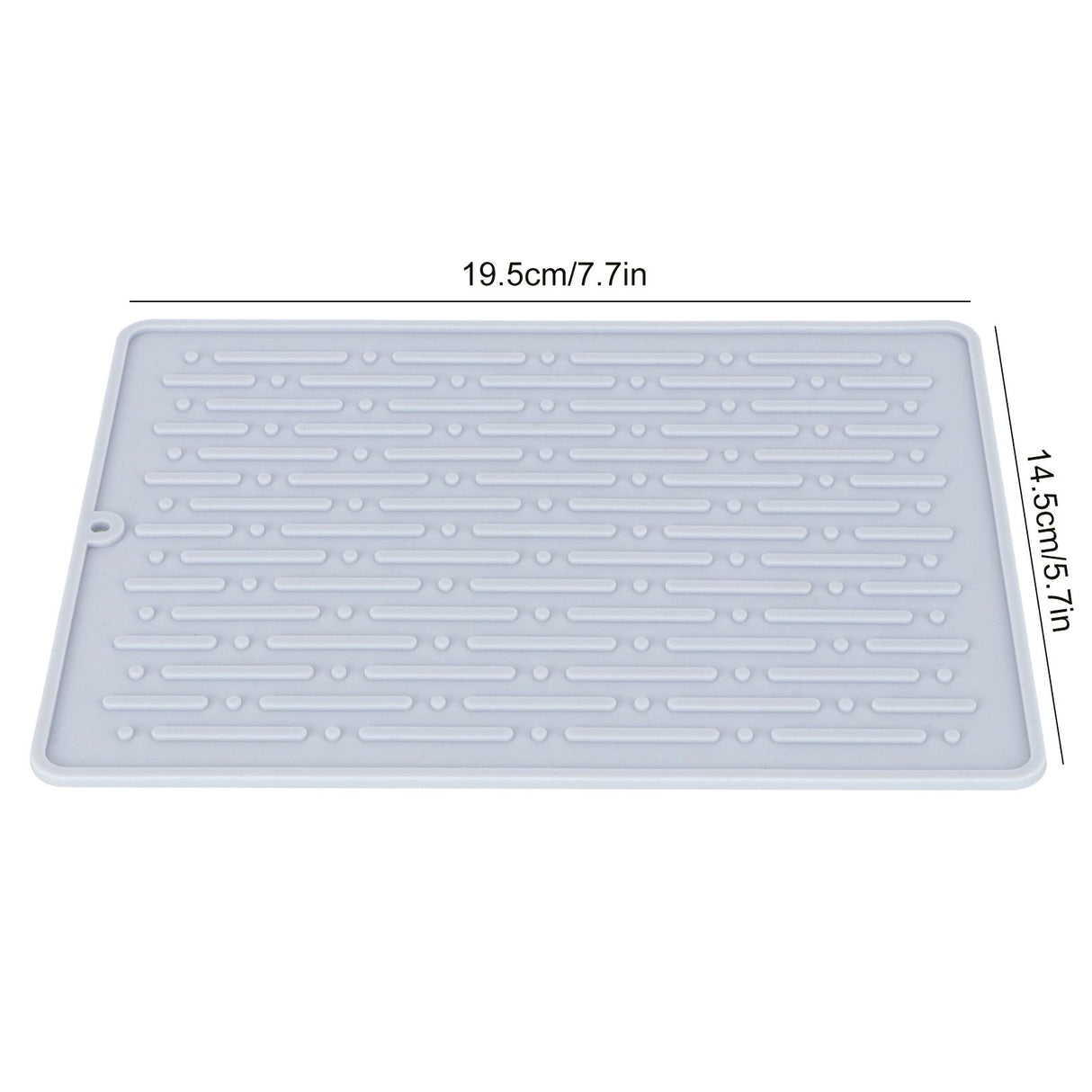 Silicone Draining Pad Non Slip Soda Bottles Drying Rack Mat Kitchen Accessories Gray(2 Hole Drain Rack Mat )