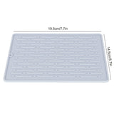 Silicone Draining Pad Non Slip Soda Bottles Drying Rack Mat Kitchen Accessories Gray(2 Hole Drain Rack Mat ) - Extra Image