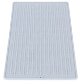 Silicone Draining Pad Non Slip Soda Bottles Drying Rack Mat Kitchen Accessories Gray(3 Hole Drain Rack Mat ) - Rear View