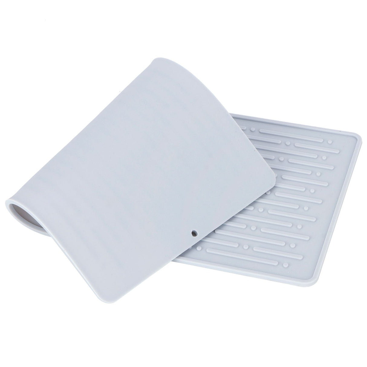 Silicone Draining Pad Non Slip Soda Bottles Drying Rack Mat Kitchen Accessories Gray(3 Hole Drain Rack Mat )