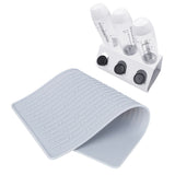 Silicone Draining Pad Non Slip Soda Bottles Drying Rack Mat Kitchen Accessories Gray(3 Hole Drain Rack Mat )