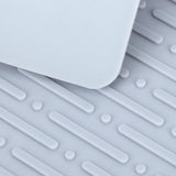 Silicone Draining Pad Non Slip Soda Bottles Drying Rack Mat Kitchen Accessories Gray(3 Hole Drain Rack Mat ) - Extra Image