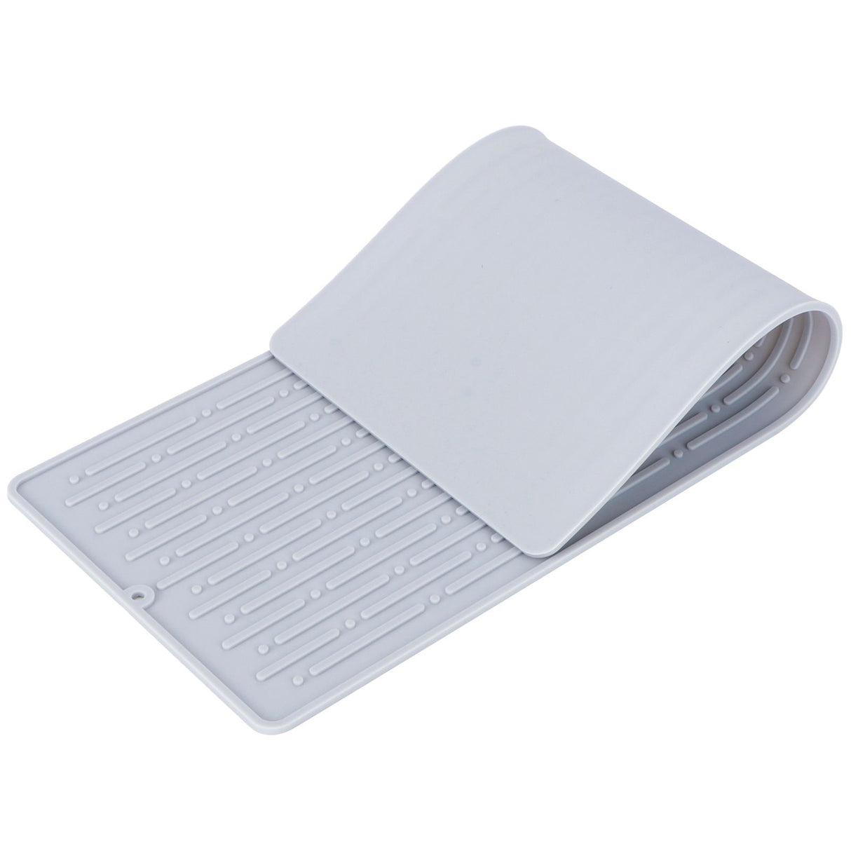 Silicone Draining Pad Non Slip Soda Bottles Drying Rack Mat Kitchen Accessories Gray(4 Hole Drain Rack Mat )