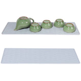Silicone Draining Pad Non Slip Soda Bottles Drying Rack Mat Kitchen Accessories Gray(4 Hole Drain Rack Mat ) - Extra Image