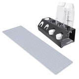 Silicone Draining Pad Non Slip Soda Bottles Drying Rack Mat Kitchen Accessories Gray(4 Hole Drain Rack Mat )