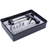 Cookies Press Maker Stainless Steel Cake Pastry Decorating Nozzle Set DIY Baking Tools - Low Angle