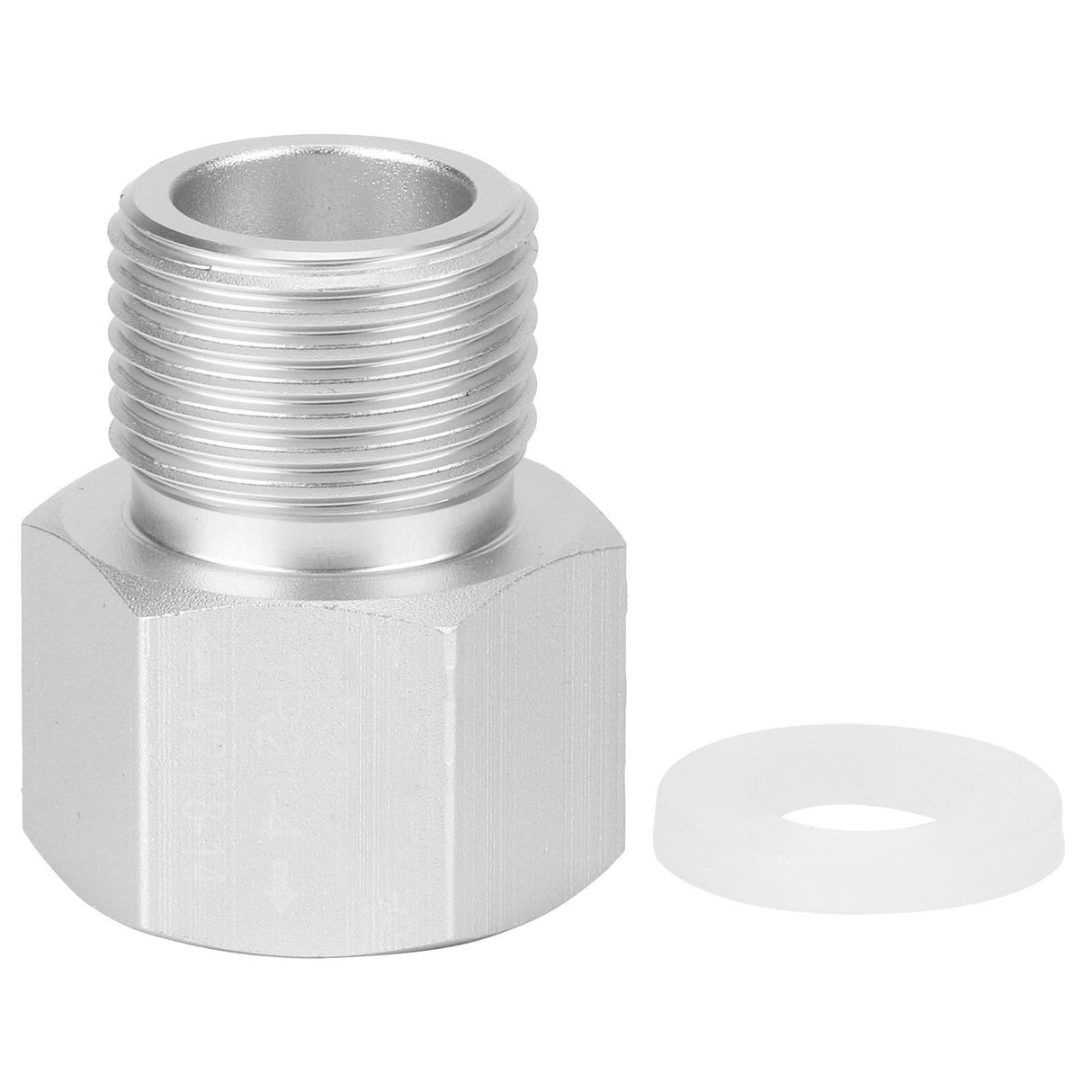 TR21x4 to W21.8‑14 Adapter Aluminum Soda Cylinder CO2 Tank Converter Silver