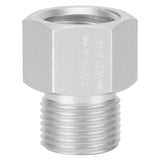 TR21x4 to W21.8‑14 Adapter Aluminum Soda Cylinder CO2 Tank Converter Silver
