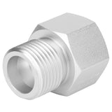 TR21x4 to W21.8‑14 Adapter Aluminum Soda Cylinder CO2 Tank Converter Silver - Side View