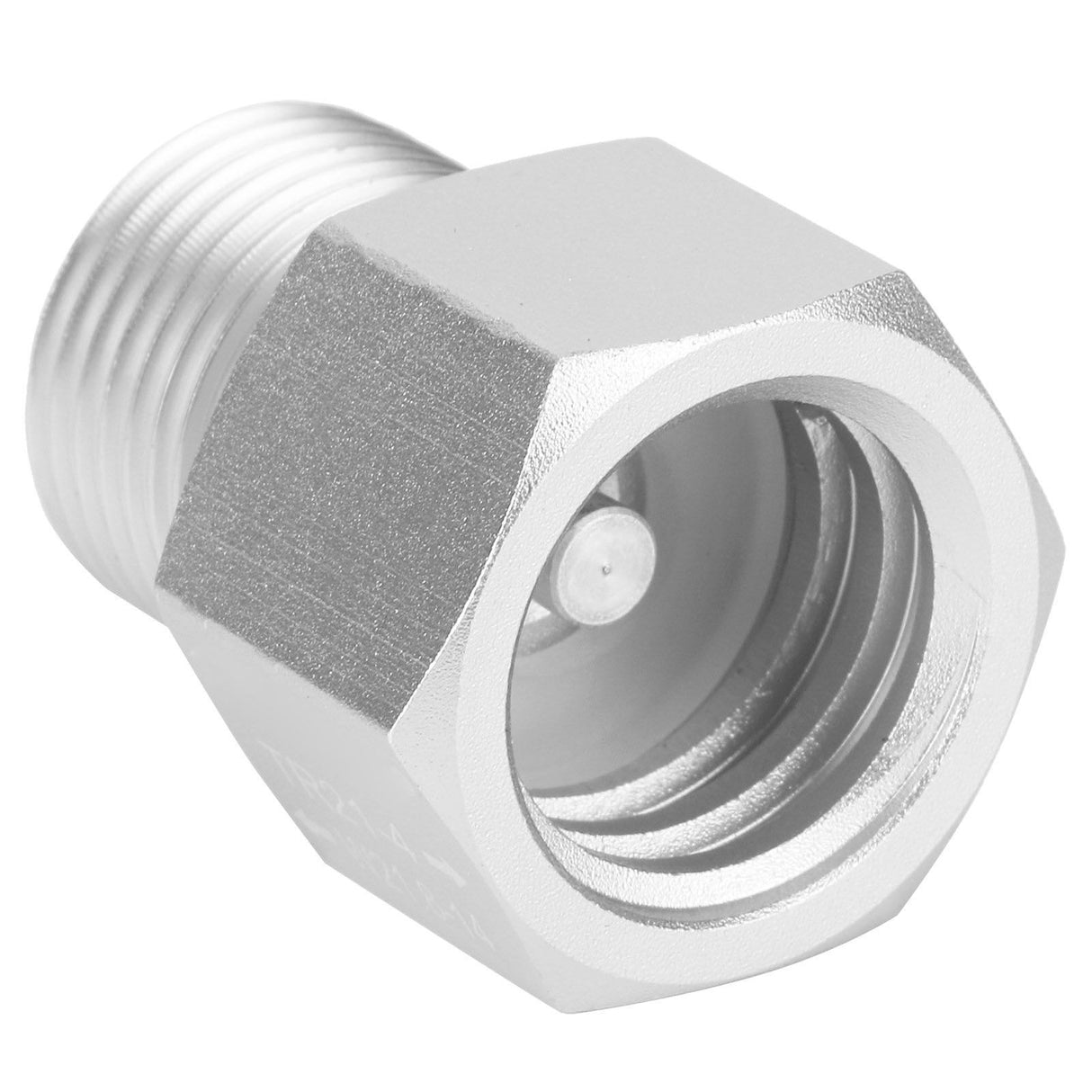 TR21x4 to W21.8‑14 Adapter Aluminum Soda Cylinder CO2 Tank Converter Silver
