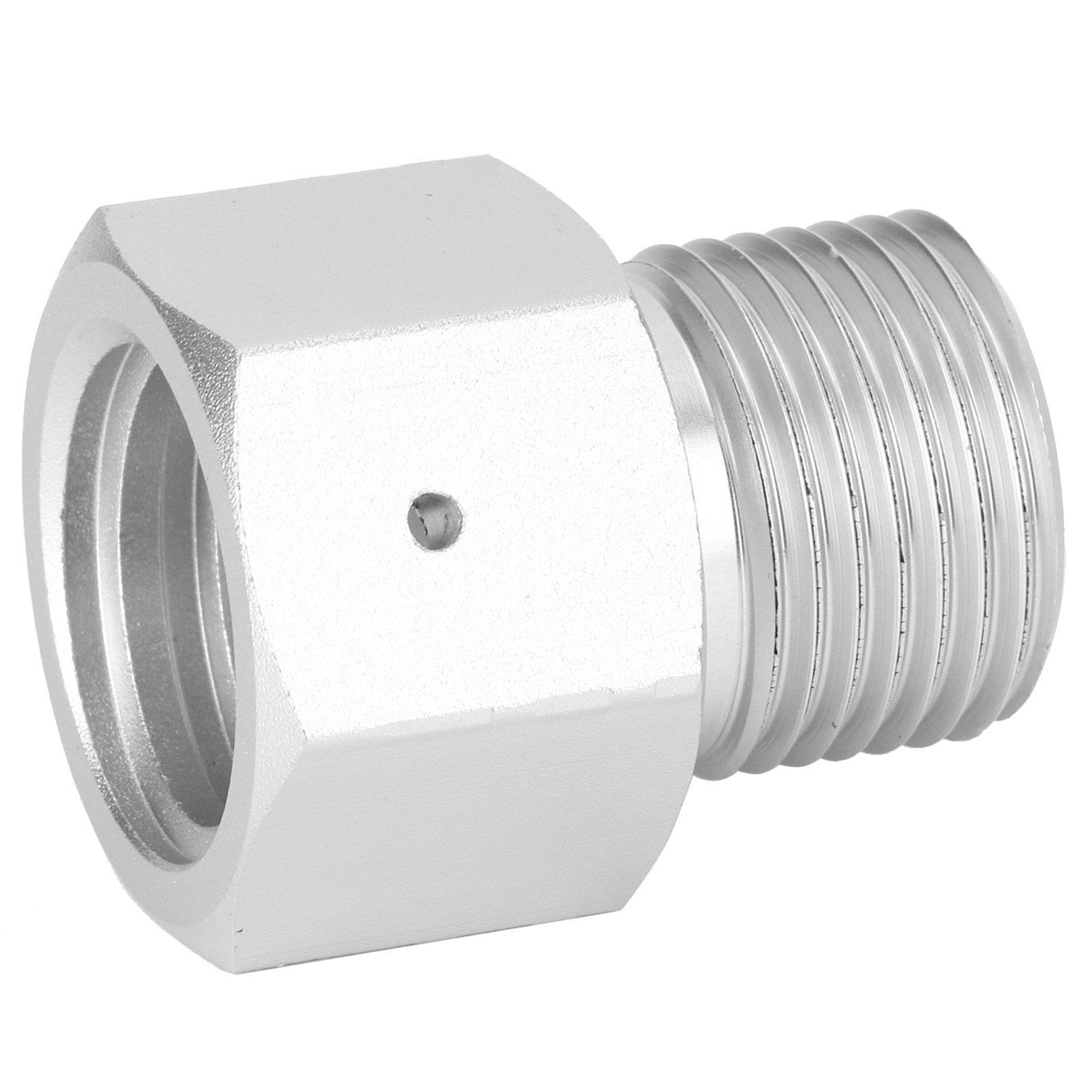 TR21x4 to W21.8‑14 Adapter Aluminum Soda Cylinder CO2 Tank Converter Silver