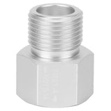 TR21x4 to W21.8‑14 Adapter Aluminum Soda Cylinder CO2 Tank Converter Silver