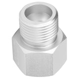 TR21x4 to W21.8‑14 Adapter Aluminum Soda Cylinder CO2 Tank Converter Silver