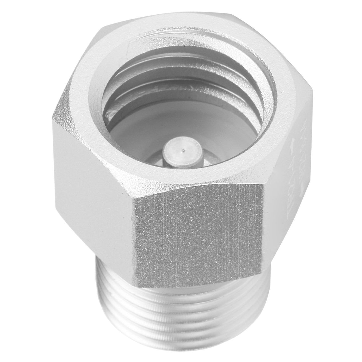 TR21x4 to W21.8‑14 Adapter Aluminum Soda Cylinder CO2 Tank Converter Silver