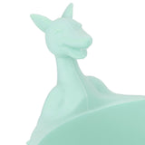 Cute Silicone Baby Feeding Bowl Spoon Set with Suction Base Non-Slip Tableware for InfantLight Green - Extra Image