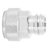 Soda Adapter with Wrench Copper Electroplating Brass CO2 Cylinder Conversion Connector Silver - Low Angle